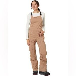 Flylow Foxy Bib Women's Small S Chai Tan Beige Ski Snow Winter Pant NWT